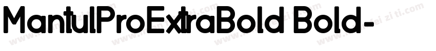 MantulProExtraBold Bold字体转换